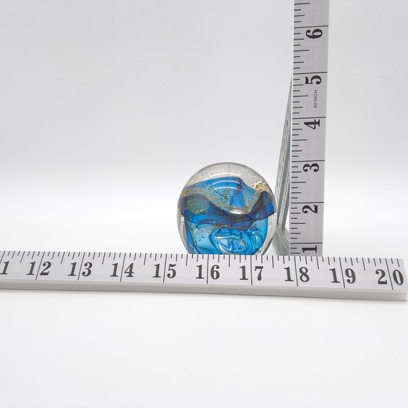 RARE Mark Armstrong Signed Art Glass Paperweight "Canadian" - Picture 6 of 6